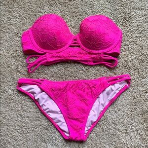 Victoria’s Secret Pink Lace Bikini Set